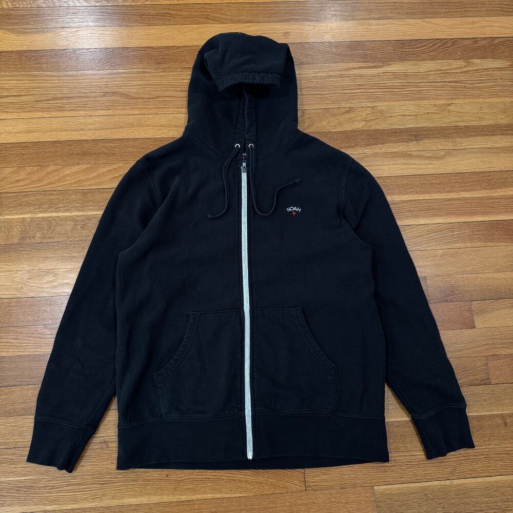 Noah NYC Full Zip Lightweight Hoodie Mens Large Black